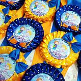 Медали для выпускников с розеткой Стиляги горошек синий, фото 6