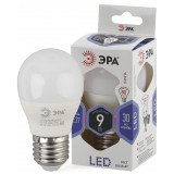 Лампа светодиодная ЭРА LED P45- 9W-860-E27 (диод, шар, 9Вт, хол, E27) - фото 1 - id-p9741295