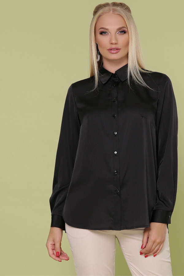 Блуза Таира-Б д/р черный - фото 1 - id-p9741963