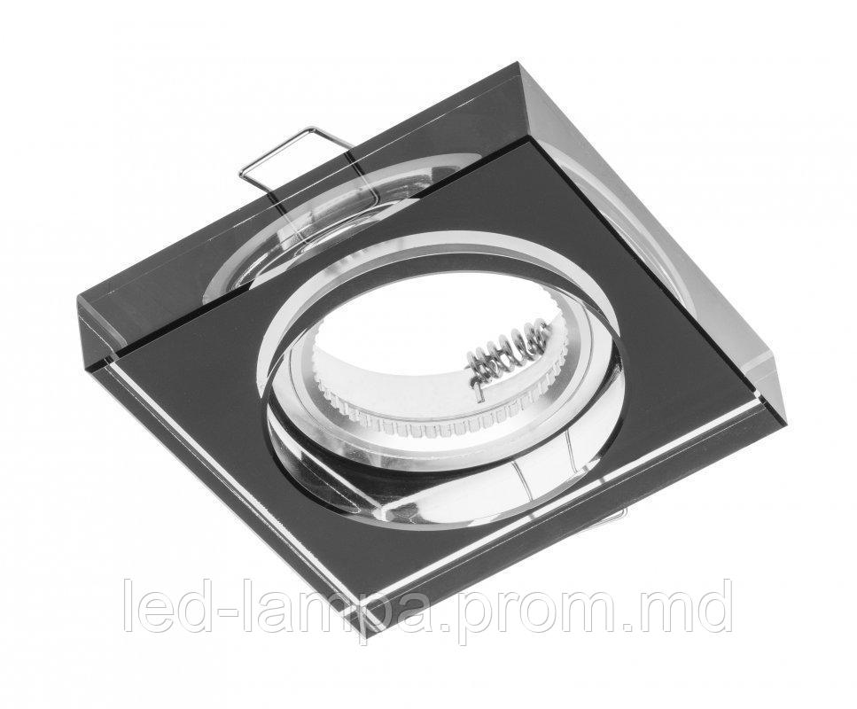Светильник точечный GTV BRILLANTE OP-PALACEKW-20 квадратный стекло чёрный - фото 1 - id-p9789020