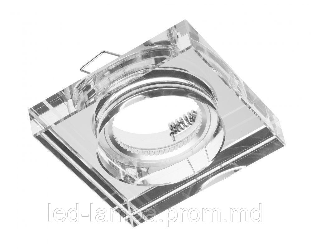 Светильник точечный GTV BRILLANTE OP-PALACEKW-10 квадратный стекло белый - фото 1 - id-p9789021