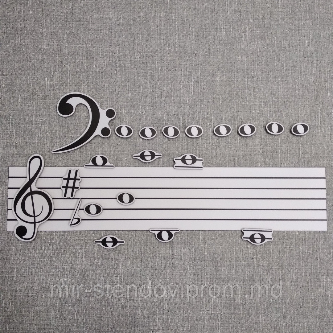 Магнитный нотный стан и ноты. Методическое пособие, фото 1