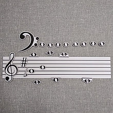 Магнитный нотный стан и ноты. Методическое пособие