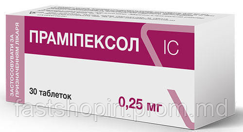 Таблетки Прамипексол (Pramipexole) 0,25 мг №30 - фото 1 - id-p9842376