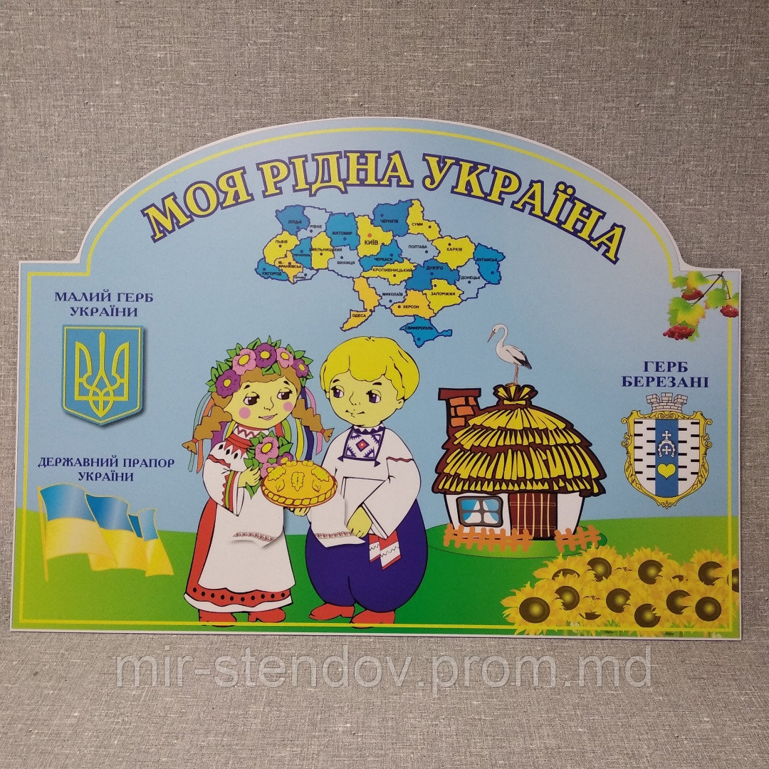 Стенд символика України з гербом вашого міста - фото 1 - id-p5994667
