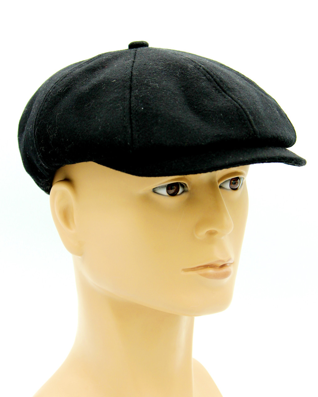 Восьмиклинка кепка мужская черная. - фото 1 - id-p9898143