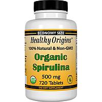 Органическая спирулина, Healthy Origins 500 мг, 720 таблеток