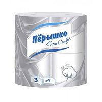 Туалетная бумага ПЕРЫШКО Extra Comfort 3-сл БЕЛАЯ (4рул/упак) (16упак/пак)