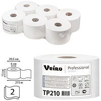 VEIRO Professional Comfort арт. ТР210 Туалетная бумага белая 2-сл. 215м (х6)