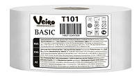VEIRO Professional Basic арт. Т101 Туалетная бумага белая 1-сл. 450м (х6)