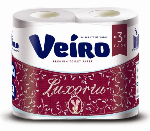 Туалетная бумага Linia Veiro Luxoria белая 3-сл 4рул (х10) - фото 1 - id-p9906052