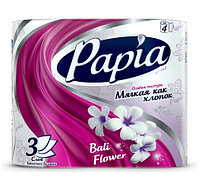 Туалетная бумага PAPIA Балийский Цветок 3 сл. 4 рул. (х14)