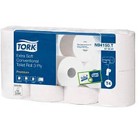 Tork Premium 472241 ультрамягкая туалетная бумага в стандартных рулонах 3-сл 8рул (х5)