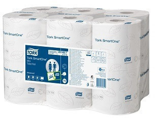 Туалетная бумага листовая TORK SmartOne (472193) 2-сл 18*13,4см для диспенс. 111м (12 рул/упак) - фото 1 - id-p9906114