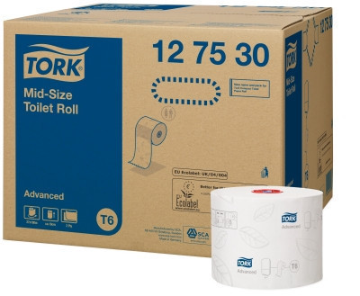 Tork Advanced 127530 туалетная бумага компактный рулон белая 2-сл. 100м (х27) - фото 1 - id-p9906122