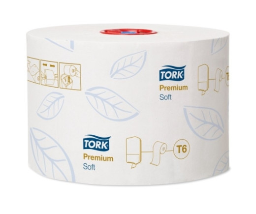 Tork Premium 127520 туалетная бумага компактный рулон белая 2-сл. 90 м (х27) - фото 1 - id-p9906123