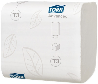 Tork Advanced 114271 туалетная бумага листовая в пачках белая 2-сл. 242л (х36) - фото 1 - id-p9906129