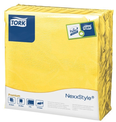 Tork NexxStyle 478793 салфетки 2сл 50л 39х38 желтые (х18) - фото 1 - id-p9906143