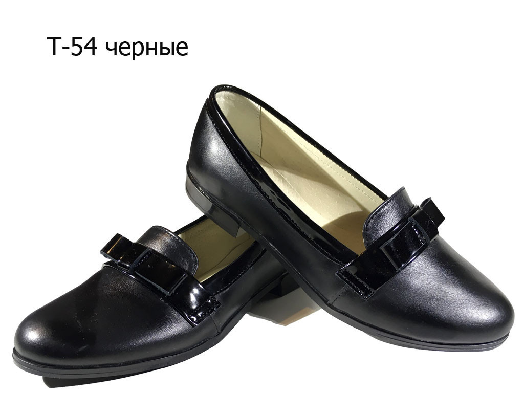 Туфли женские комфорт натуральная кожа черные (Т-54) 38 - фото 1 - id-p9919331