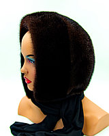 Женский меховой платок норковый "Классический"(коричневый)