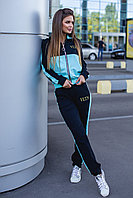 Молодежный женский спортивный костюм реплика Валентино: кофта на змейке и штаны