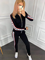 Молодежный женский спортивный костюм реплика Givenchy: кофта на змейке и штаны