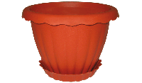 Кашпо ДАЛИЯ D300мм 9л с подставкой Терракотовый 300x270x300 9шт./уп.