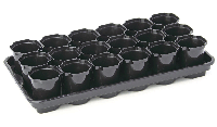 Набор горшков для выращивания рассады (32 шт*100 мл) Черный 235x80x442 4шт./уп.