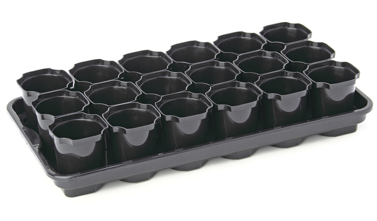 Набор горшков для выращивания рассады (32 шт*100 мл) Черный 235x80x442 4шт./уп. - фото 1 - id-p9916757