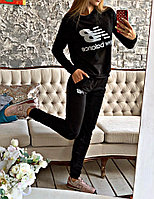 Осенний молодежный женский спортивный костюм кофта и штаны на манжетах, реплика New balance