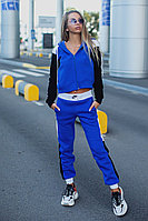 Стильный женский теплый с начесом спортивный прогулочный костюм: кофта с капюшоном и штаны, реплика Найк