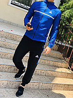 Мужской стильный спортивный костюм из трикотажа: штаны и кофта, реплика Adidas