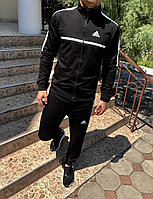 Мужской стильный спортивный костюм из трикотажа: штаны и кофта, реплика Adidas