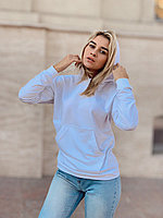 Молодежная женская кофта свитер худи с капюшоном и карманом "кенгуру"