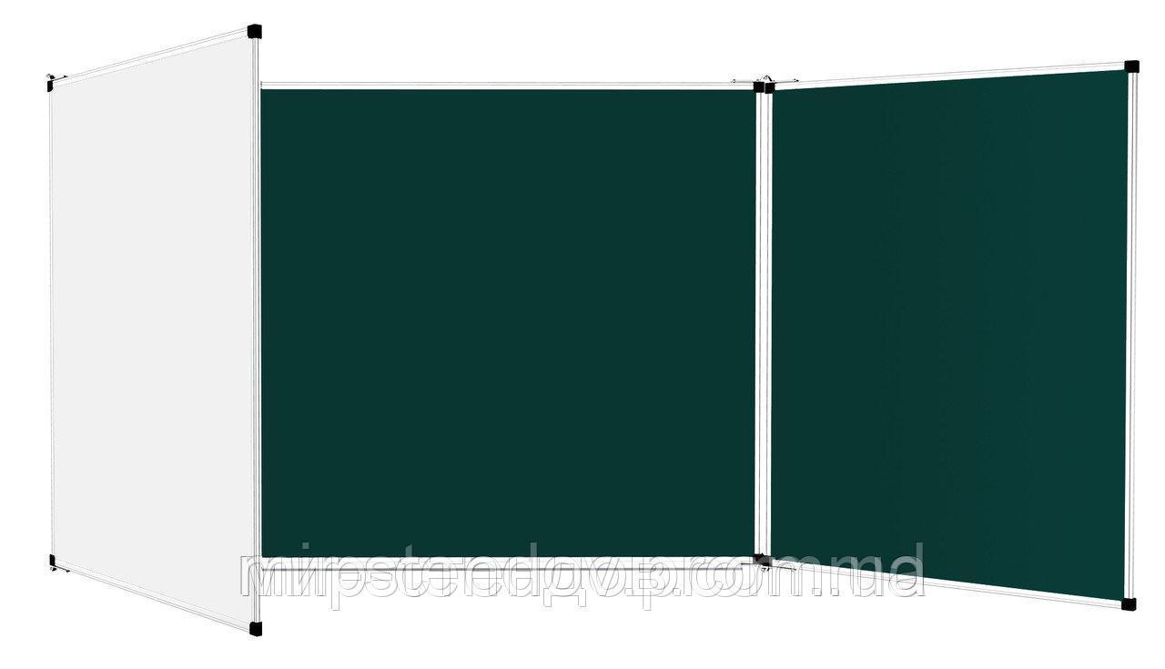 Школьная доска магнитная комбинированная усиленная 300х100 см Интеллект, фото 1