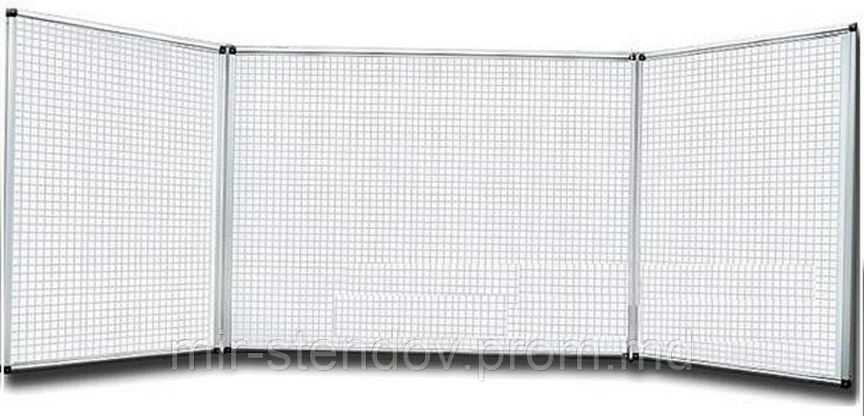 Школьная доска магнитная маркерная 300х100 см Расчерченная в клетку Интеллект, фото 1