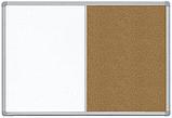 Доска пробковая магнитно-маркерная комбинированная 60х90 cм. Интеллект, фото 2