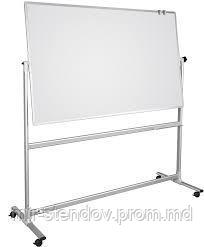 Доска магнитно-маркерная  поворотная на колесиках  90х120 см Интеллект, фото 1