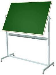 Доска магнитно-меловая поворотная на колесиках 90х120 см Интеллект, фото 1