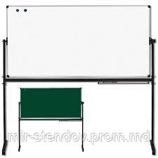 Доска оборотно-мобильная комби для мела и маркера 90х120 см Абетка, фото 1