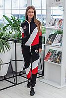 Женский теплый спортивный костюм с начесом: штаны и кофта на змейке с воротом стойкой