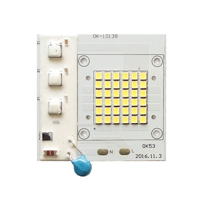 Светодиодная LED матрица 30Ватт SMD2835 36Led 220V ( встроенный драйвер ) 61*60mm Теплый белый - фото 1 - id-p9946521
