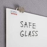 Стеклянная доска магнитно-маркерная Белая ТОВ "2х3 Україна", фото 3