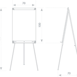 Флипчарт ЕкоПопчарт лакованой  магнитной поверхностью 70х100 см ТОВ "2х3 Україна", фото 6