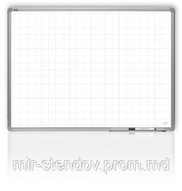 Доска керамическая (Р3) магнитно-маркерная расчерченая в клетку  в рамке ALU23 ТОВ "2х3 Україна", фото 1