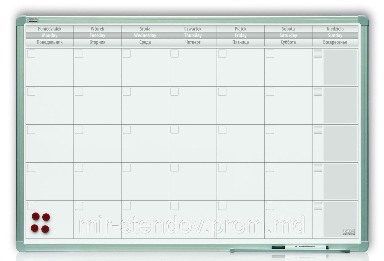 Доска планер на МЕСЯЦ. В рамке ALU23 90х60 cм  ТОВ "2х3 Україна", фото 1