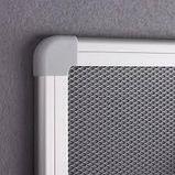 Доска текстиль серый + металлическая сетка (рамка серая) ТОВ "2х3 Україна", фото 2