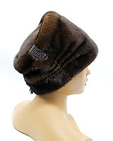 Норковая женская шапка "Леди" (коричневая).
