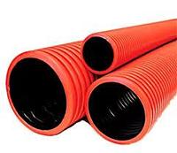 Труба гофр.двухстенная ПНД d110 с зондом (50м) красная EKF PROxima