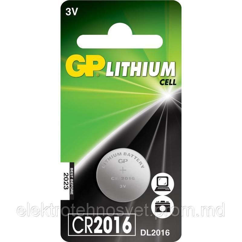 Батарейка GP CR2016 3V lithium - фото 1 - id-p9960648